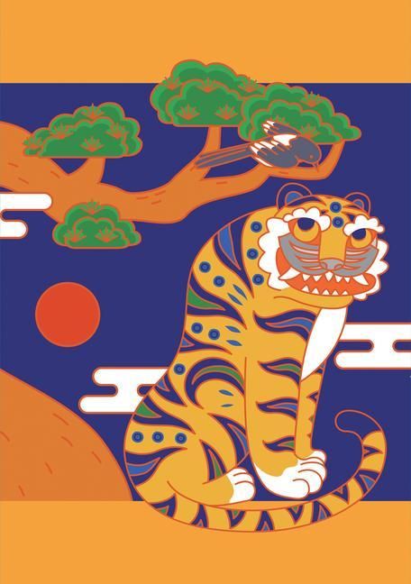 Produktbild: Korean Smiling Tiger Blank Paperback Journal