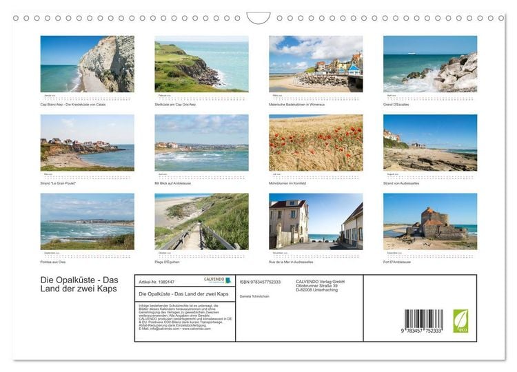 Produktbild: Die Opalk&uuml;ste - Das Land der zwei Kaps (Wandkalender 2026 DIN A3 quer), CALVENDO Monatskalender