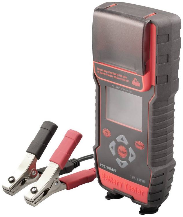 Produktbild: VOLTCRAFT VC-BT12/24-Print Kfz-Batterietester 12 V, 24 V Batteriepr&uuml;fung 24.3 mm x 11 mm x 5.9 mm