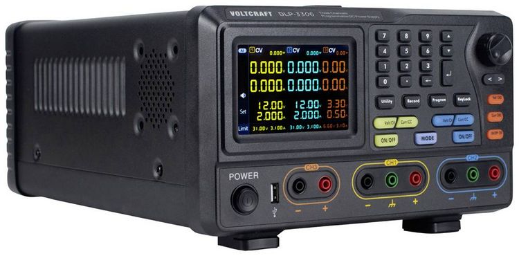 Produktbild: VOLTCRAFT DLP-3306 Labornetzger&auml;t, einstellbar 0 - 30 V 0 - 6 A 378 W RS-232, USB, LAN Slave-Funktion Anzahl Ausg&auml;nge 3 x