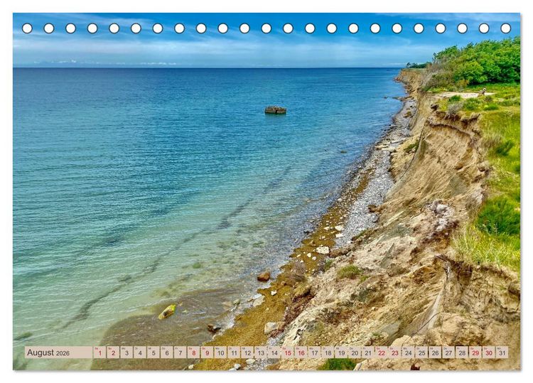 Produktbild: Fischland zwischen Ostsee und Bodden (Tischkalender 2026 DIN A5 quer), CALVENDO Monatskalender