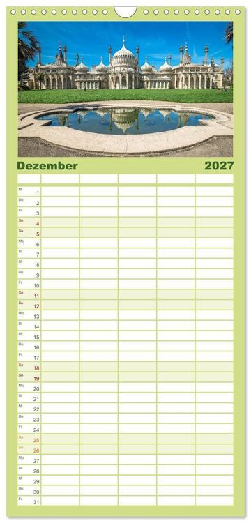 Produktbild: Familienplaner 2027 - Burgen und Schl&ouml;sser in England mit 5 Spalten (Wandkalender, 21 x 45 cm) CALVENDO