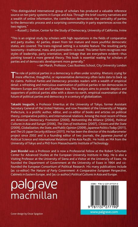 Produktbild: Political Parties and Democracy