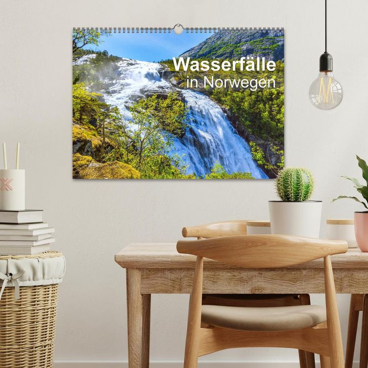 Produktbild: Wasserf&auml;lle in Norwegen (Wandkalender 2026 DIN A3 quer), CALVENDO Monatskalender
