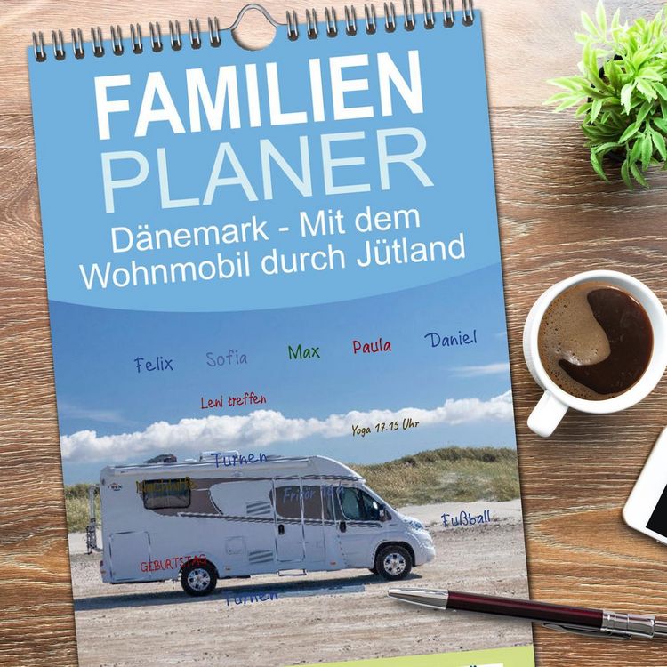 Produktbild: Familienplaner 2026 - D&auml;nemark - Mit dem Wohnmobil durch J&uuml;tland mit 5 Spalten (Wandkalender, 21 x 45 cm) CALVENDO