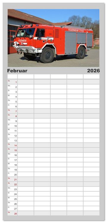 Produktbild: Familienplaner 2026 - Einsatzfahrzeuge aus Sachsen und Sachsen-Anhalt mit 5 Spalten (Wandkalender, 21 x 45 cm) CALVENDO