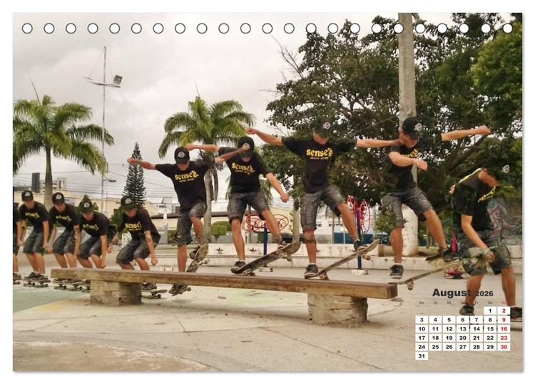 Produktbild: Skater. Skateboarding-Impressionen (Tischkalender 2026 DIN A5 quer), CALVENDO Monatskalender