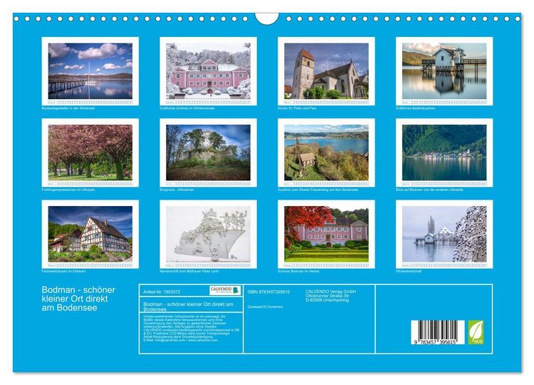 Produktbild: Bodman - sch&ouml;ner kleiner Ort direkt am Bodensee (Wandkalender 2026 DIN A3 quer), CALVENDO Monatskalender