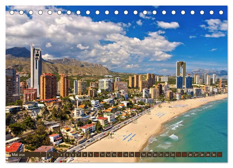 Produktbild: Costa Blanca - Die wei&szlig;e K&uuml;ste Spaniens (Tischkalender 2026 DIN A5 quer), CALVENDO Monatskalender