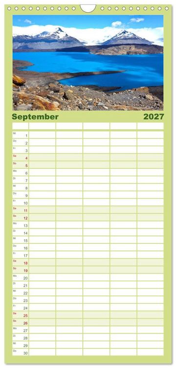 Produktbild: Familienplaner 2027 - S&uuml;damerika - Vom Reich der Inka bis nach Patagonien mit 5 Spalten (Wandkalender, 21 x 45 cm) CALVENDO