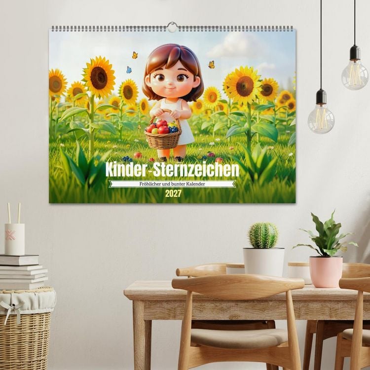 Produktbild: Kinder‑Sternzeichen - Fr&ouml;hlicher und bunter Kalender (Wandkalender 2027 DIN A2 quer), CALVENDO Monatskalender