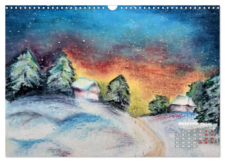 Produktbild: Landschaften in Acryl & Aquarell (Wandkalender 2026 DIN A3 quer), CALVENDO Monatskalender