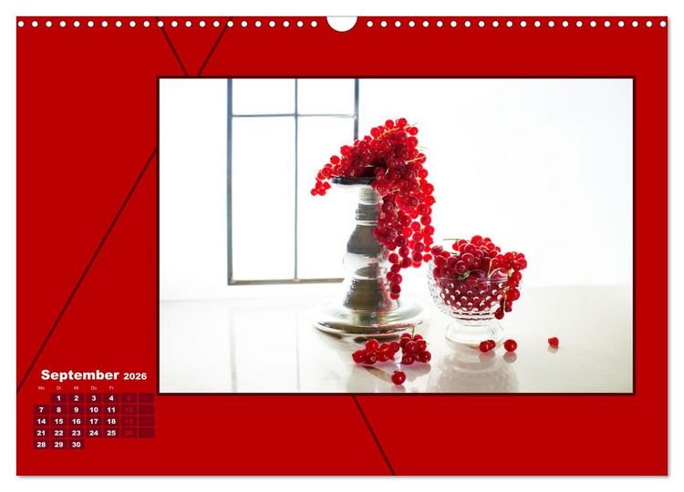 Produktbild: Powerfarbe Rot (Wandkalender 2026 DIN A3 quer), CALVENDO Monatskalender