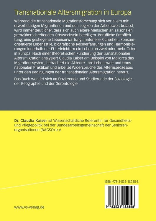 Produktbild: Transnationale Altersmigration in Europa