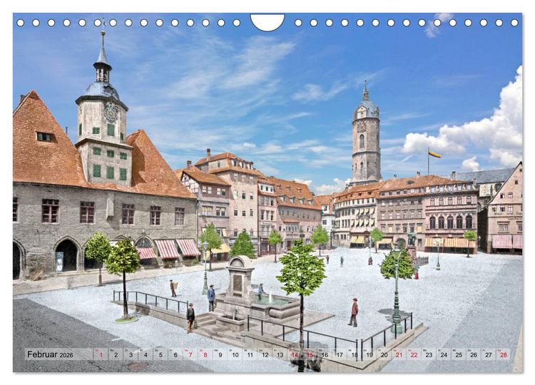 Produktbild: Th&uuml;ringen um das Jahr 1900 &ndash; Fotos neu restauriert und detailcoloriert. (Wandkalender 2026 DIN A4 quer), CALVENDO Monatskalender