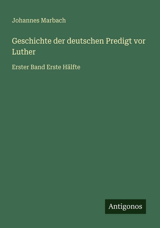 Produktbild: Geschichte der deutschen Predigt vor Luther