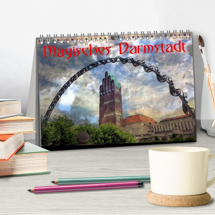 Magisches Darmstadt (Tischkalender 2025 DIN A5 quer), CALVENDO Monatskalender