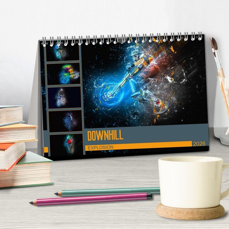 Produktbild: Downhill Explosion (Tischkalender 2026 DIN A5 quer), CALVENDO Monatskalender