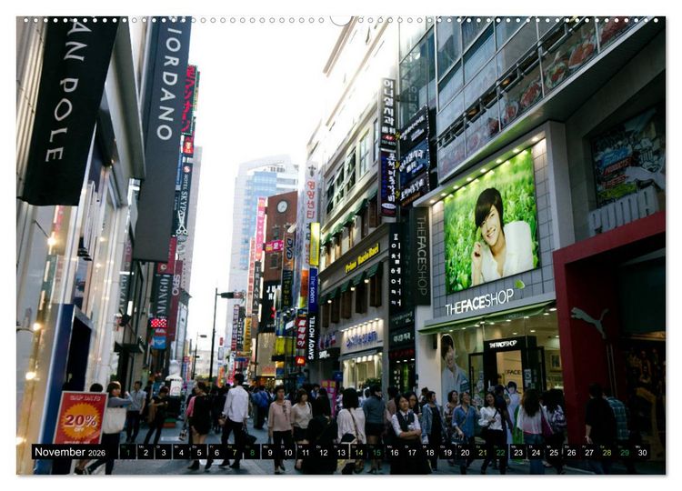 Produktbild: Seoul - Metropole zwischen Tradition und Moderne (hochwertiger Premium Wandkalender 2026 DIN A2 quer), Kunstdruck in Hochglanz