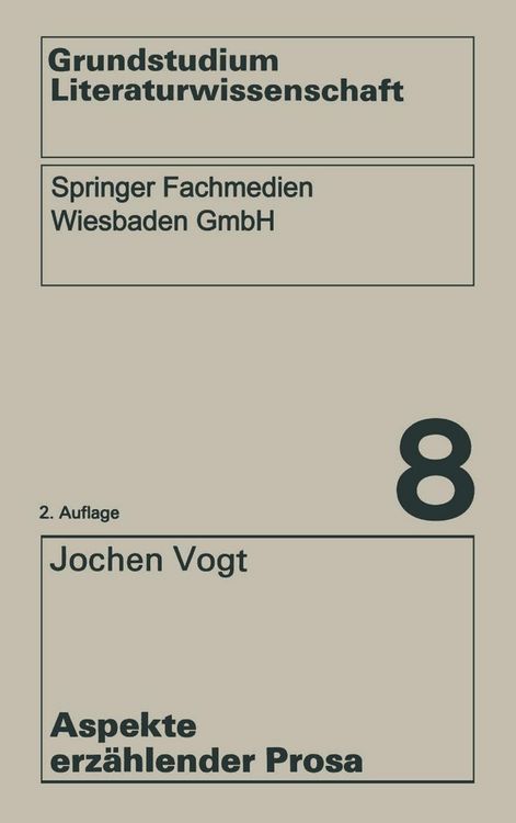 Produktbild: Aspekte erz&auml;hlender Prosa