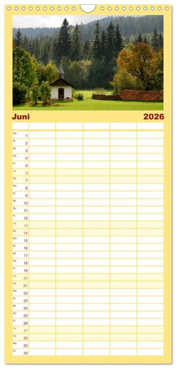 Produktbild: Familienplaner 2026 - LANDLEBEN mit 5 Spalten (Wandkalender, 21 x 45 cm) CALVENDO