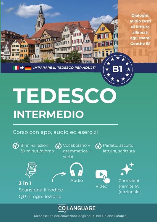 Produktbild: Imparare il tedesco B1 intermedio. Corso con app, audio ed esercizi