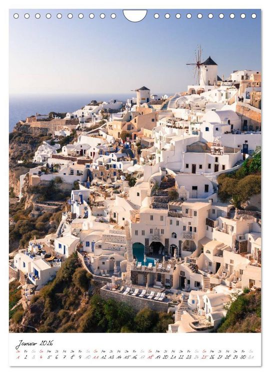 Produktbild: Insel des Lichts - Santorini (Wandkalender 2026 DIN A4 hoch), CALVENDO Monatskalender