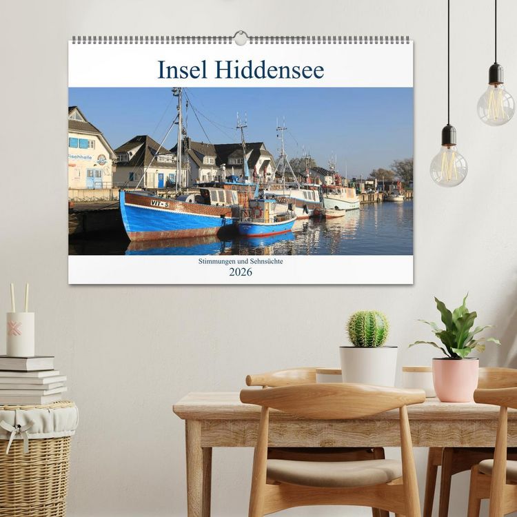 Produktbild: Insel Hiddensee - Stimmungen und Sehns&uuml;chte (Wandkalender 2026 DIN A2 quer), CALVENDO Monatskalender