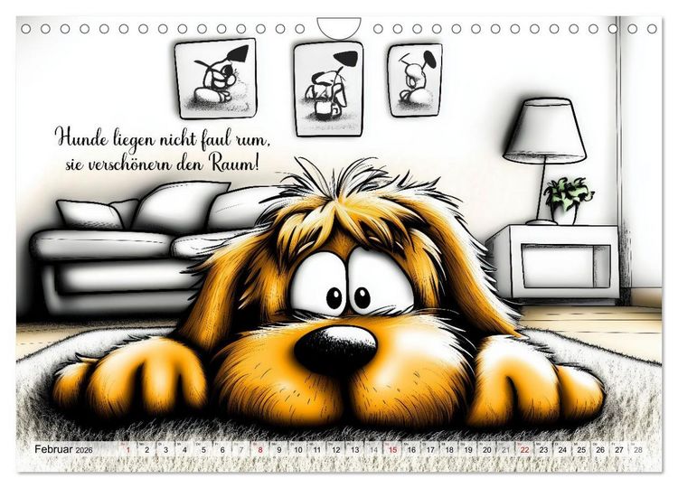 Produktbild: Hundespr&uuml;che (Wandkalender 2026 DIN A4 quer), CALVENDO Monatskalender
