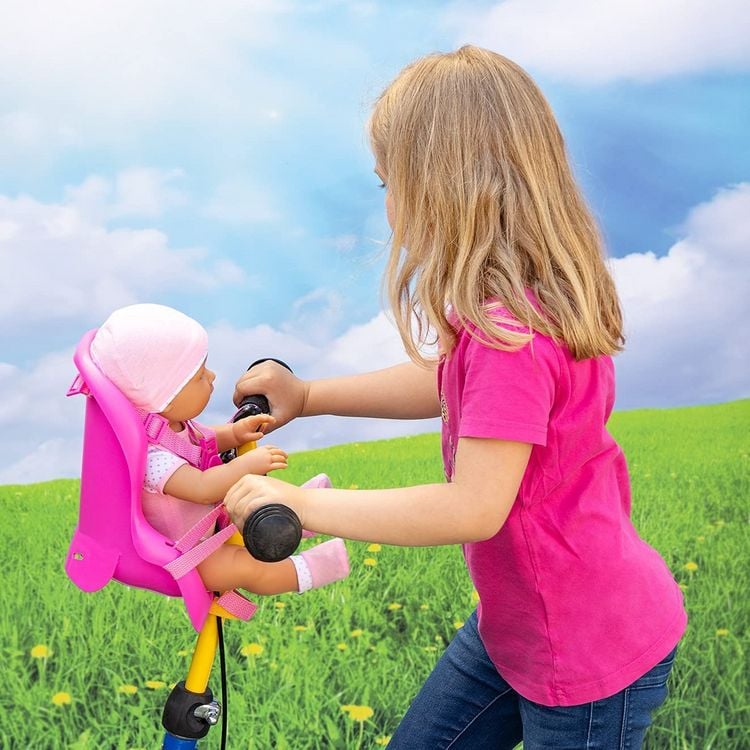 Produktbild: Bayer Design 67300AA - Puppen-Fahrradsitz Bike Seat, Motiv Einhorn, pink