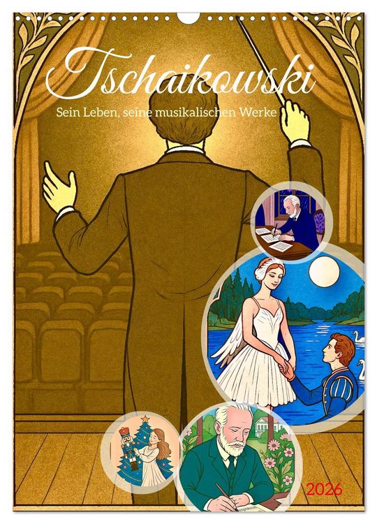 Produktbild: Pjotr Iljitsch Tschaikowski (Wandkalender 2026 DIN A3 hoch), CALVENDO Monatskalender