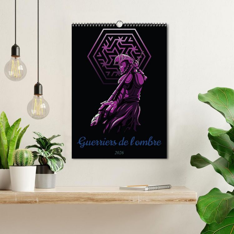 Produktbild: Guerriers de l'ombre (Calendrier mural 2026 DIN A3 horizontal), CALVENDO calendrier mensuel