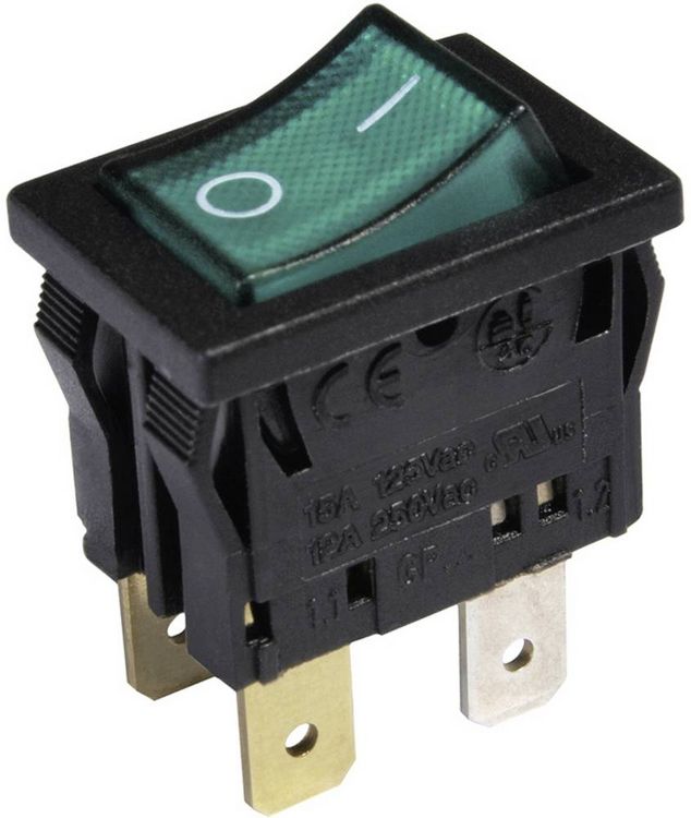 Produktbild: InterB&auml;r 3634-250.22 Wippschalter 3634-250.22 250 V/AC 10A 2 x Aus/Ein rastend 1St.