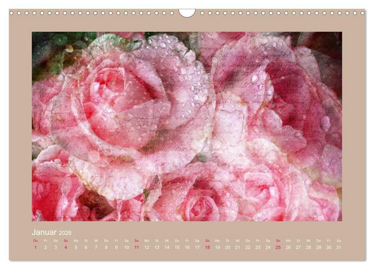 Produktbild: Romantische Rosen (Wandkalender 2026 DIN A3 quer), CALVENDO Monatskalender