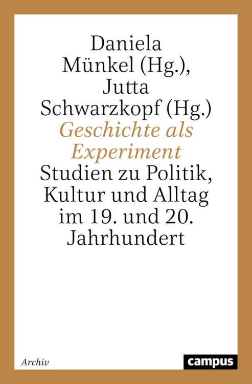 Produktbild: Geschichte als Experiment