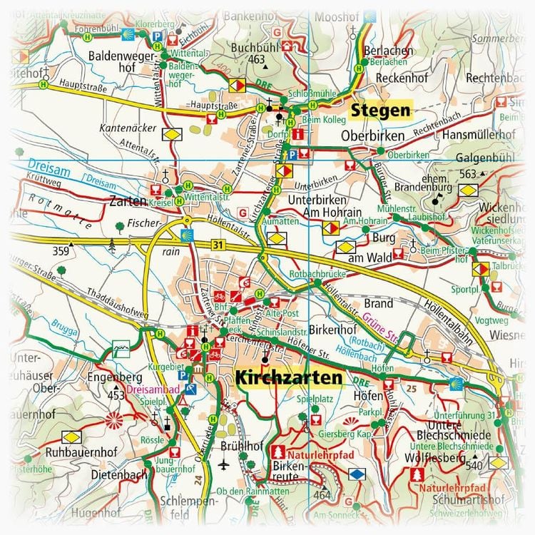 Produktbild: Freiburg und Umgebung mit Kaiserstuhl 1:50 000