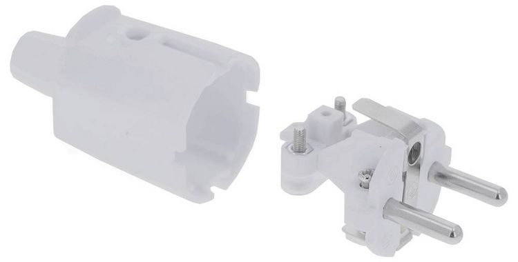 Produktbild: AS Schwabe 62221 Schutzkontaktstecker PVC 230V Wei&szlig; IP20