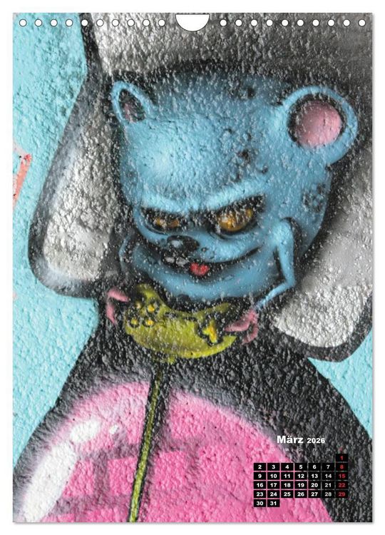 Produktbild: Graffiti & Streetart 2026 (Wandkalender 2026 DIN A4 hoch), CALVENDO Monatskalender