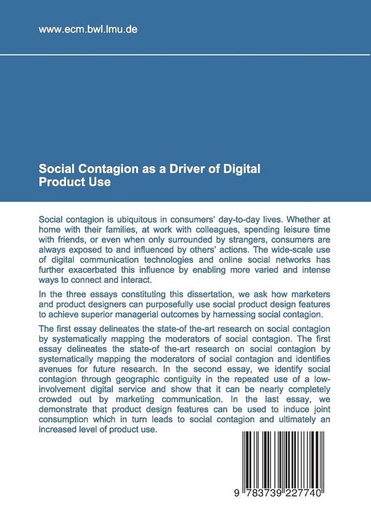 Produktbild: Social Contagion as a Driver of Digital Product Use