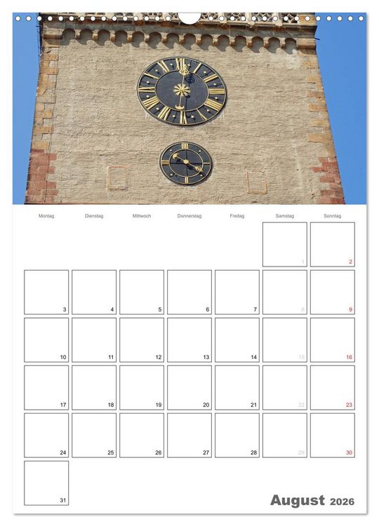 Produktbild: Historische Uhren (Wandkalender 2026 DIN A3 hoch), CALVENDO Monatskalender