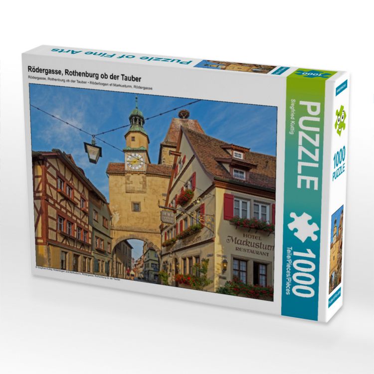 Produktbild: CALVENDO Puzzle R&ouml;dergasse, Rothenburg ob der Tauber 1000 Teile Lege-Gr&ouml;&szlig;e 640 x 480 cm Foto-Puzzle Bild von Siegfried Kuttig