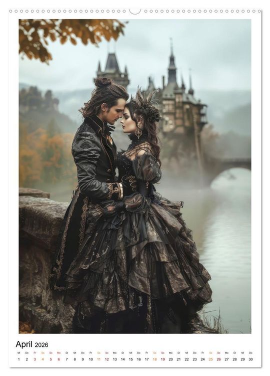 Produktbild: Gothic coole Momente (Wandkalender 2026 DIN A2 hoch), CALVENDO Monatskalender