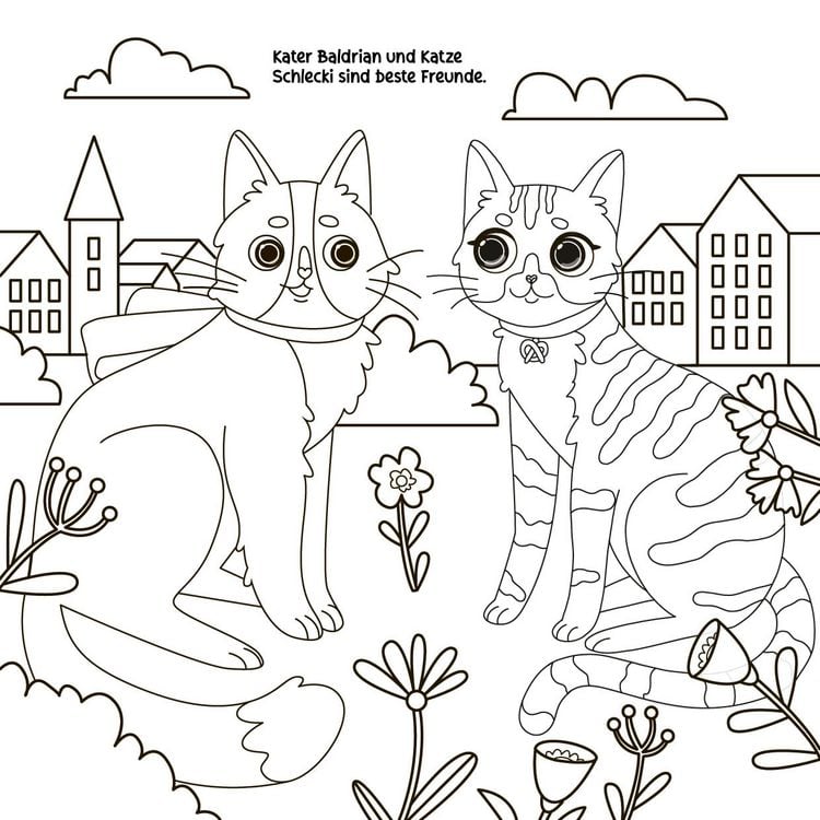 Produktbild: Stickerheft Katze Schlecki