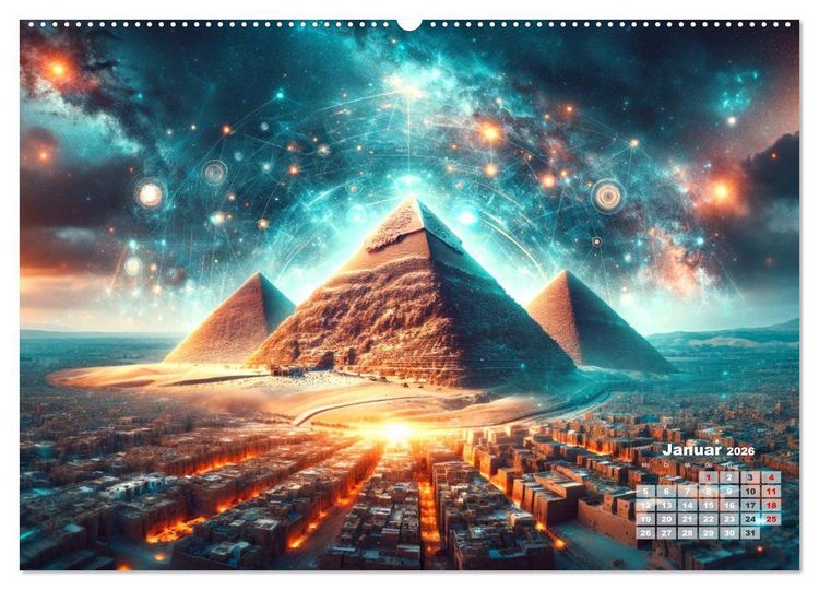 Produktbild: Weltwunder: Antike und neue: Visualisiert durch Moderne KI-Kunst (Wandkalender 2026 DIN A2 quer), CALVENDO Monatskalender
