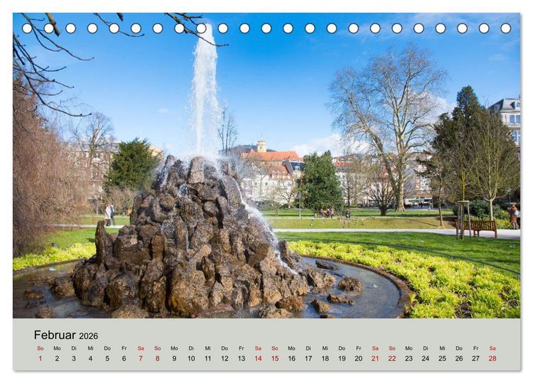 Produktbild: Kurpark Baden-Baden (Tischkalender 2026 DIN A5 quer), CALVENDO Monatskalender