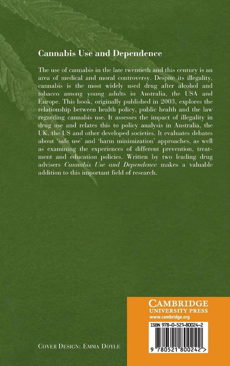 Produktbild: Cannabis Use and Dependence