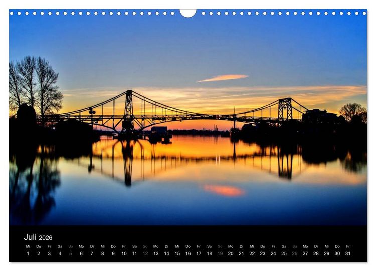 Produktbild: Kaiser-Wilhelm-Br&uuml;cke Wilhelmshaven (Wandkalender 2026 DIN A3 quer), CALVENDO Monatskalender