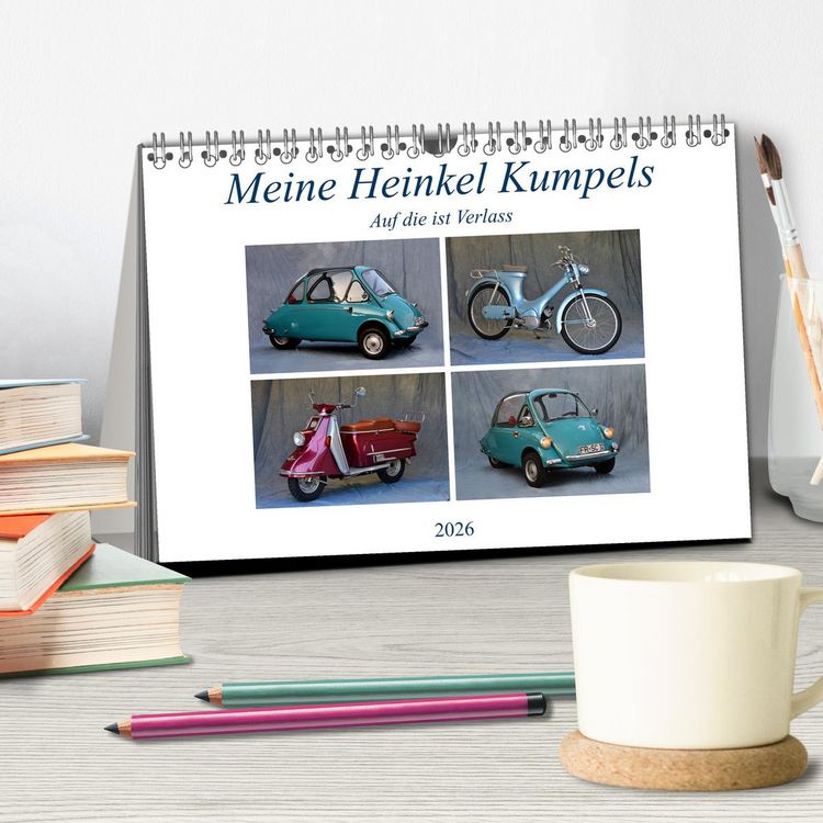 Produktbild: Meine Heinkel Kumpels (Tischkalender 2026 DIN A5 quer), CALVENDO Monatskalender