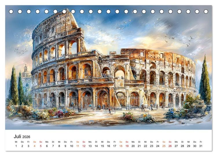 Produktbild: Stadtpoesie in sanften Farben (Tischkalender 2026 DIN A5 quer), CALVENDO Monatskalender