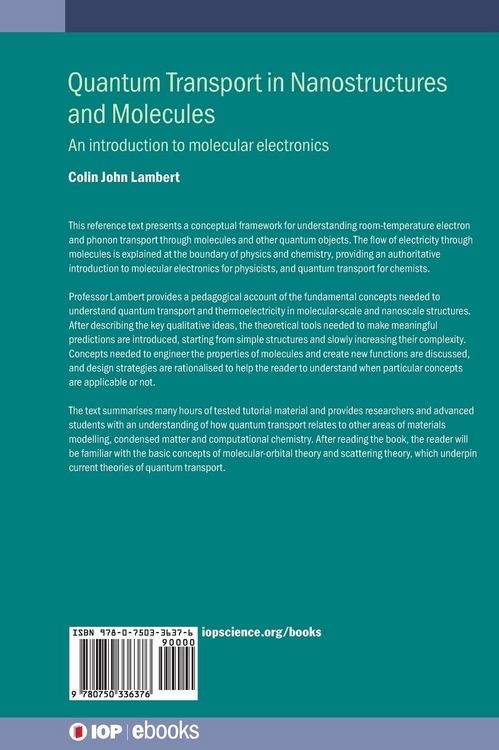 Produktbild: Quantum Transport in Nanostructures and Molecules